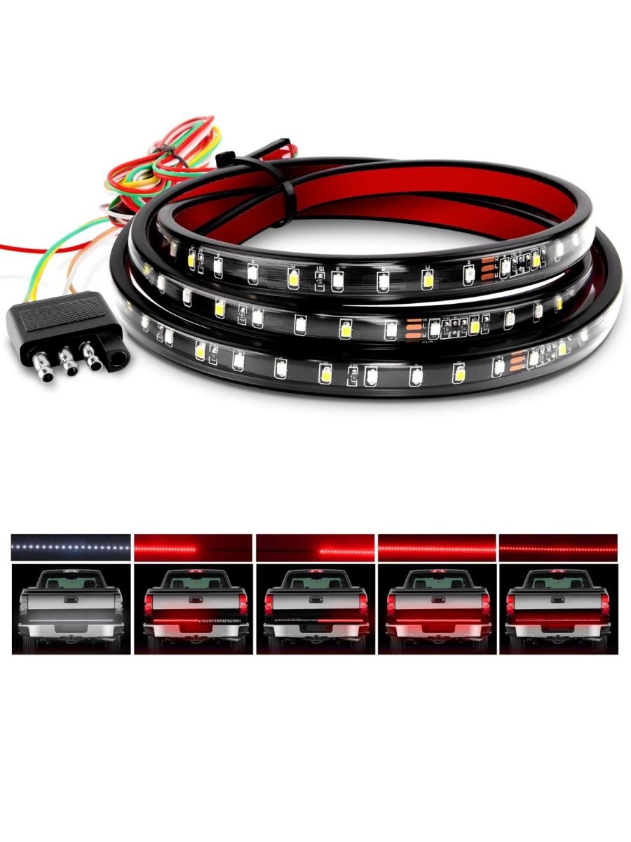 Car interior with LED lights