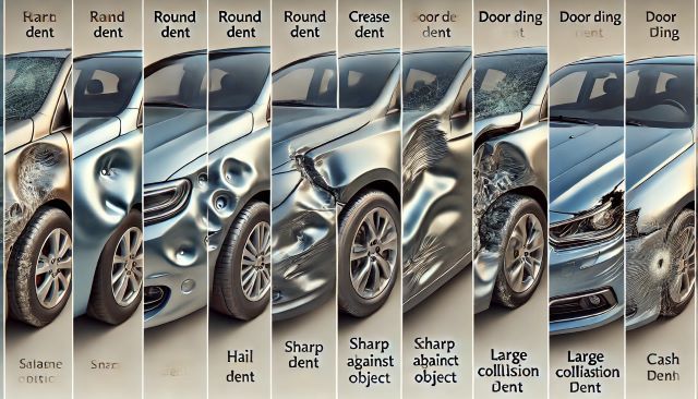 different types of car dents